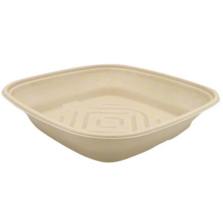 Compostable Bagasse Fiber Square Food Bowls (80-oz) -